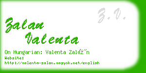 zalan valenta business card